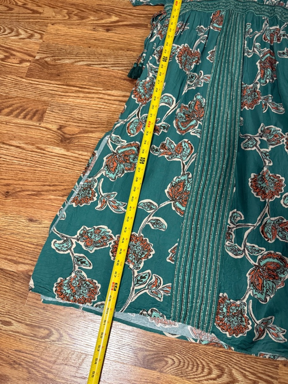 Knox Rose Teal Floral V-Neck Maxi Dress - Picture 9 of 12